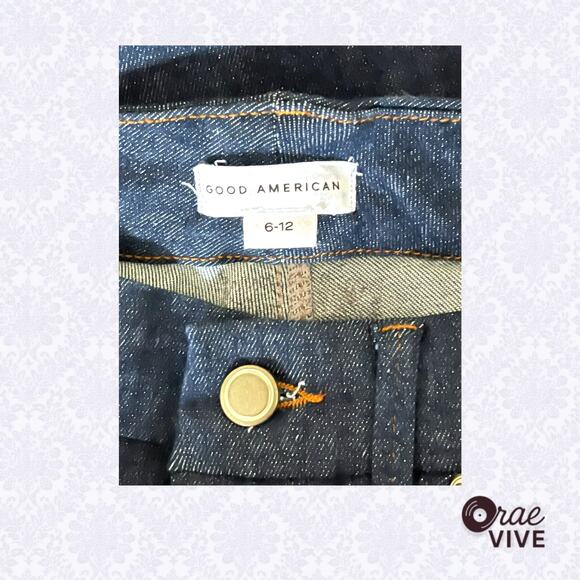 Good American Always Fits Good Legs Skinny Jeans Denethic Blue Size 6-12 - Picture 7 of 10